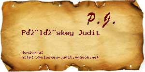 Pölöskey Judit névjegykártya