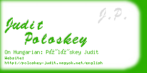 judit poloskey business card